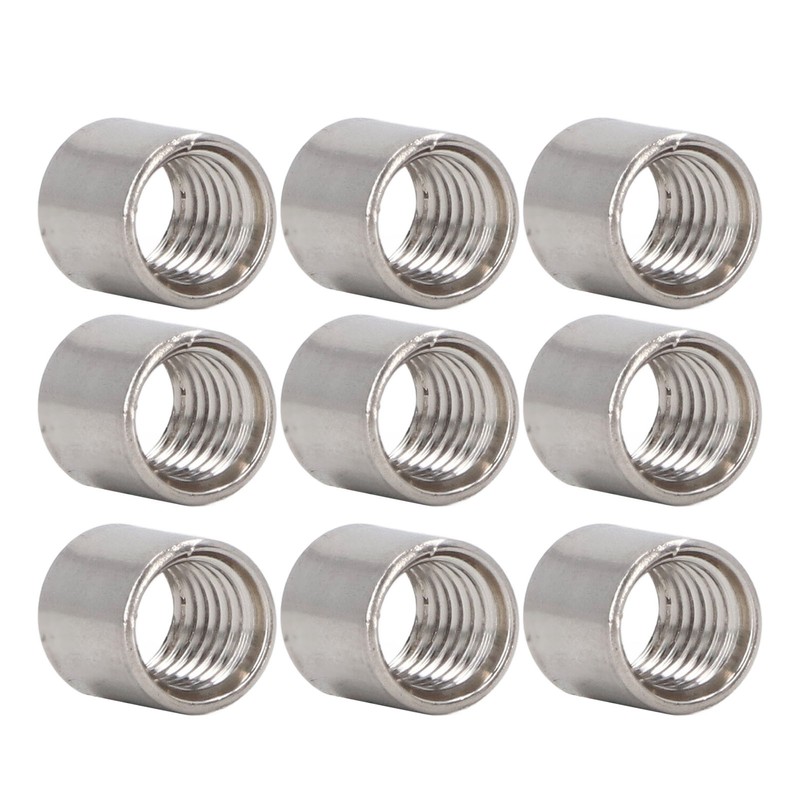 50Pcs Coupling Nut Round 304 Stainless Steel Rod Connector Nut