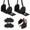 FELISTORY Foot Hammock for Plane Travel 2 Set Black