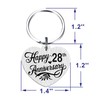 Tangvo 28th Anniversary Keychain - Happy 28 Years Wedding Anniversary