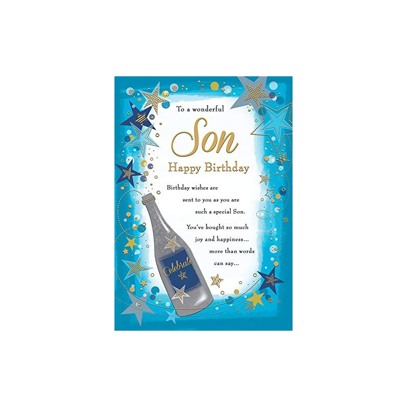 Birthday Card Son - 10 x 7 inches - Piccadilly
