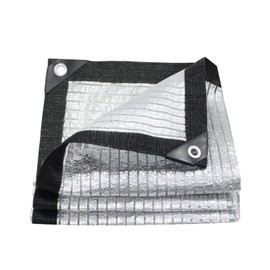 BeGrit Aluminet Shade Cloth 75%-80% Aluminum Shade Cloth Sun Reflective Tarp for Garden, Patio, Greenhouse, Pergola, Car, Kennel Shade 8x10ft
