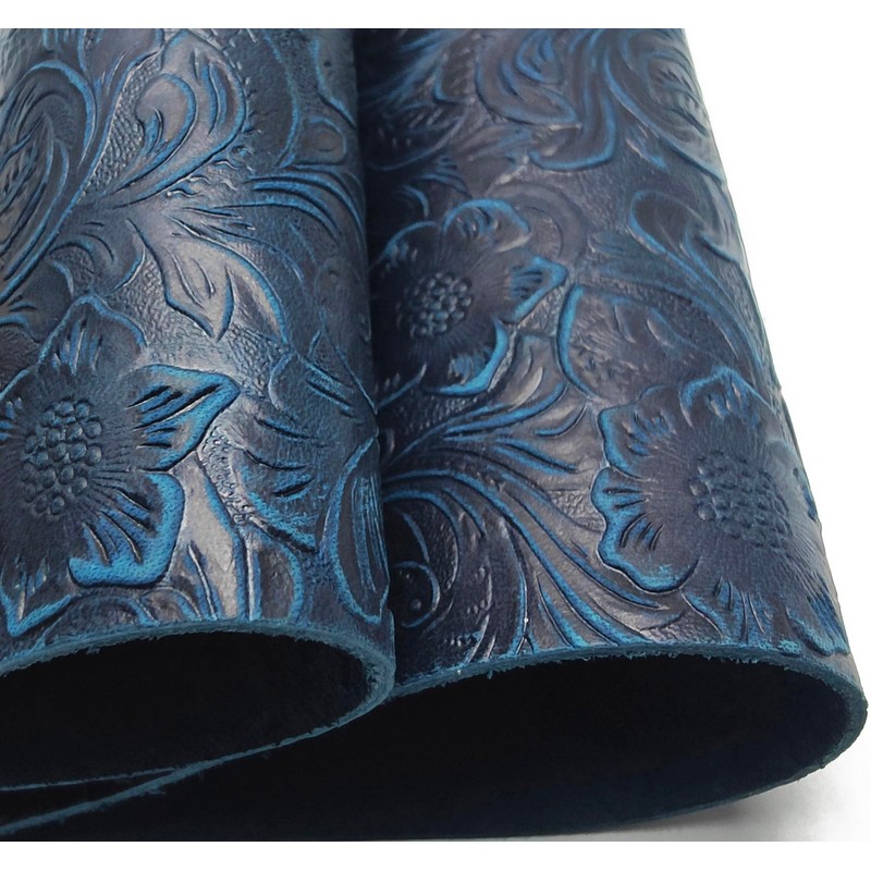 DOQN Bump Texture Genuine Leather Sheets Plain Geometric Pattern Printed