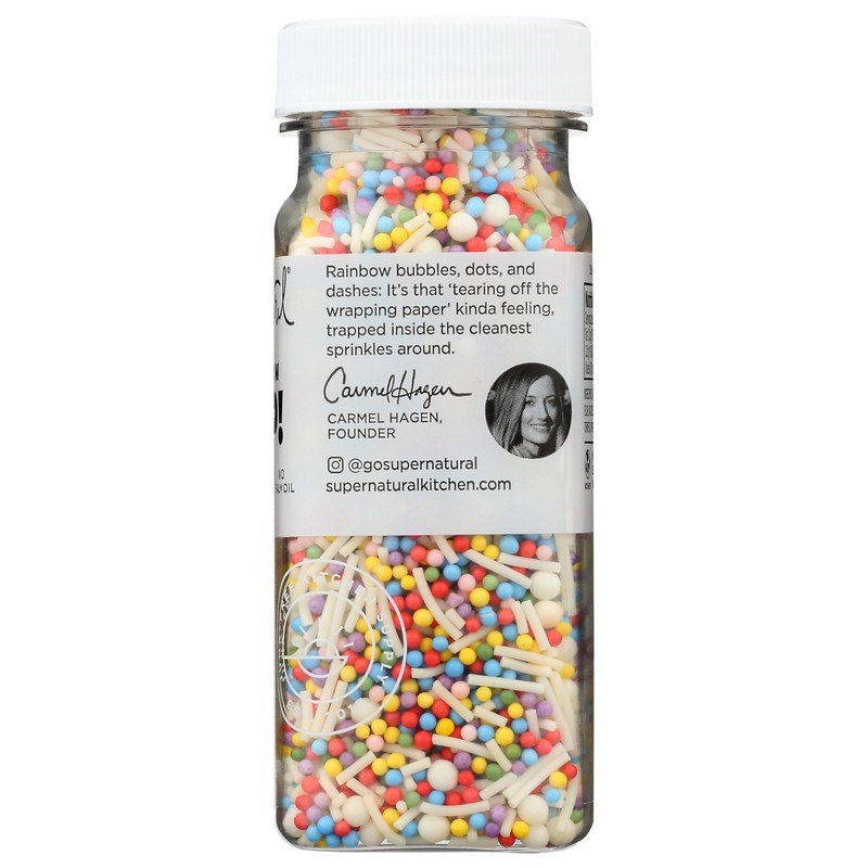 Supernatural Rainbow Pop Sprinkles, Natural, Soy Free, 3 Ounces (Pack