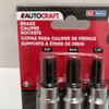 Autocraft Brake Caliper Socket 3 Pack SAE/Metric 3/8” Drive New