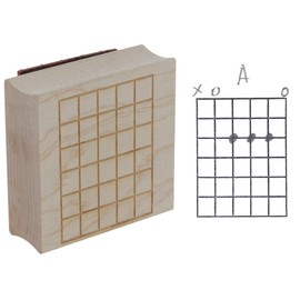 ExcelMark Wooden Rubber Stamp - 5 Frets Guitar Chord Chart