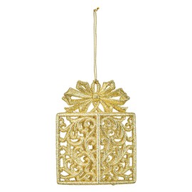 Tokyodo XO002883-zzz Christmas Ornament, Decoration, Gift Ornament, A, Champagne, W 3.1 x D 1.4 x H 4.5 inches (8 x 3.5 x 11.5 cm), Pack of 1