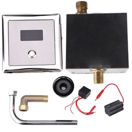 Gavigain Automatic Inductive Toilet Flush Valve, Wall Mount Lavatory Automatic Sensing Urinal Flush Valve, Bath Toilet Faucet Taps