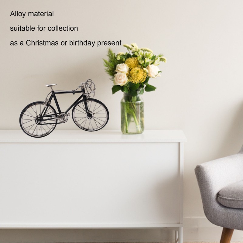 Bicycle Model Vivid Design DIY Decorative 12x19.5cm/4.7x7.7in Alloy Material Miniature
