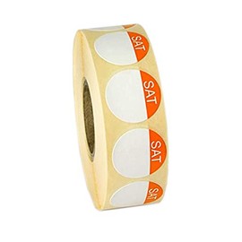 bar@drinkstuff Food Label Day of The Week Saturday, Roll of 1000