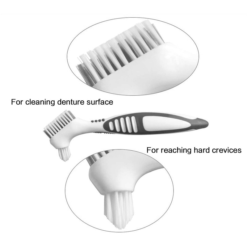 Ergonomic Double-Sided Denture Brush for Dentures (Green, 2)
