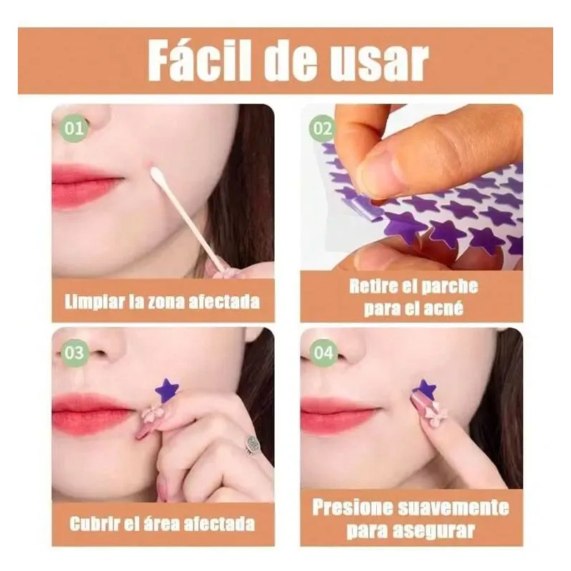 Pimple Patch - 240 Parches Anti Acné Waterproof Color Rosa