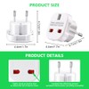SKIKHN Adapter England Germany Plug, 6 Pack Europe Travel Adapter,