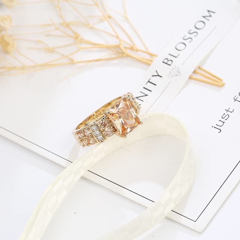 Metmejiao Men's 925 Silver Ring Square Cubic Zircon Inlaid-Classic Ring-Fashion