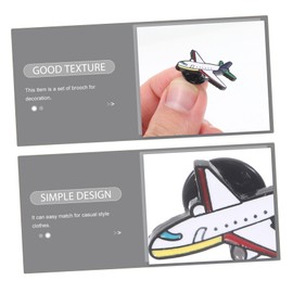 OFFSCH 2 Pieces Cartoon Aeroplane Brooches Unisex Travel Style Pin Sky Blue for Men and Women Fine Fashion Accessories for Clothing, Metal, No gemstone