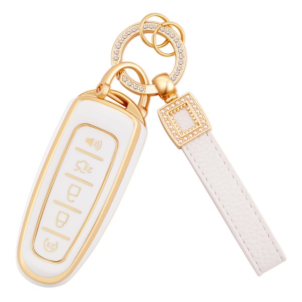 EKALA for Ford Key Fob Cover with Leather Key Fob