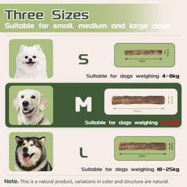 AYESY Natural Coffee Wood Long Lasting Dog Chew,Dog Dental Care and Puppy Teething Chew Toys,Coffee Wood Stick for Dogs and Puppies,M