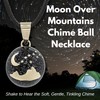 Nature Reflections Moon Over Mountains Caller Necklace (20" Black Cord