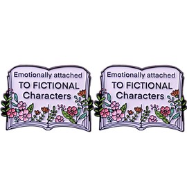 Ficsowy Enamel Pin for Book Lovers, Book Character Emotionally Attached to Fictional Characters, Anime Character Brooch Pins, Novel Character Brooch, Comic Character Brooch, Gifts for Book Lovers(2