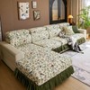 VOGOL Farmhouse Sofa Cover for Sectional, 3 Cushion Couch, 25"