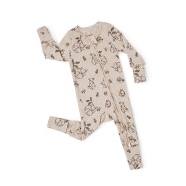 PATPAT Baby Clothes with Premium Soft Wool, Footie Pajama for Baby Boy Girl, Tencel Lyocell Romper Sleeper with 2-Way Zipper, Sunrise Haven, 0-3 Months