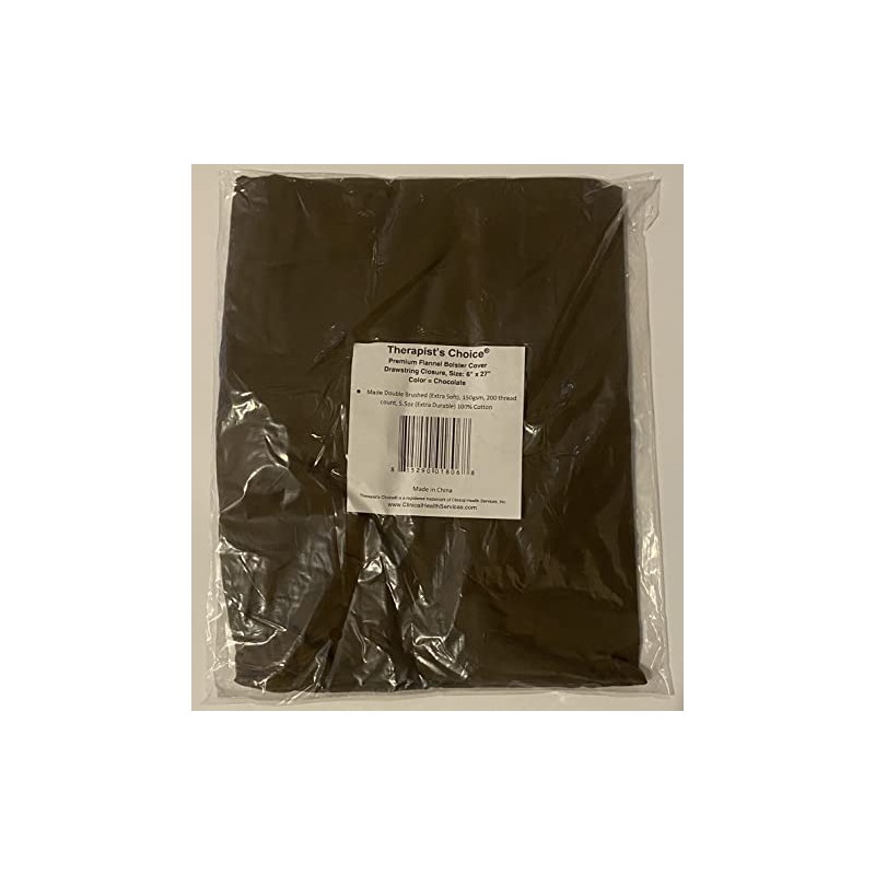 Therapist’s Choice Premium Flannel Bolster Cover with Drawstring Closure, Soft