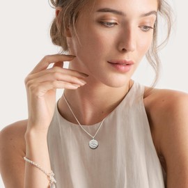 Christopher James Of London | Solid 925 Sterling Silver St. Christopher Pendant 14mm and Chain | Traditional Saint Design | St Christopher Travel Gift | Gift Box Included