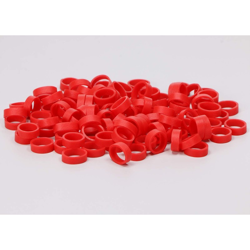 ONLYKXY 250 Pieces Red Silicone Cable Ties Data Lines Silicone