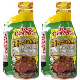 Tony Chachere's Marinade Roasted Garlic & Herb W/ Injector, 17 oz, 2 pk