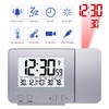 Projection Alarm Clock ALLOMN USB Charging Dual Alarms Clock with