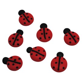 Set of 24 Royal Icing Edible Ladybugs - Cupcake Toppers by Sugar Deco