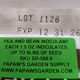 PAPAW'S GARDEN SUPPLY LLC Helping The Next Generation Grow! Garden INOCULANT for PEAS and Beans 1.5 OZ