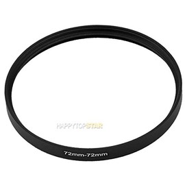 Black Aluminium Metal 72-72 mm 72mm 72 mm Female to Female Coupling Ring Adapter Adaptor Converter Interchanger for Lens Photo Camera