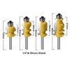 ROOCBIT 1/4-Inch Shank Architectural Molding Router Bit Set Carbide Sculpture