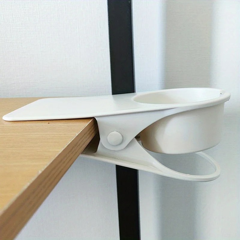 Desk Side Cup Holder Clip for Workspace Organization – ABS