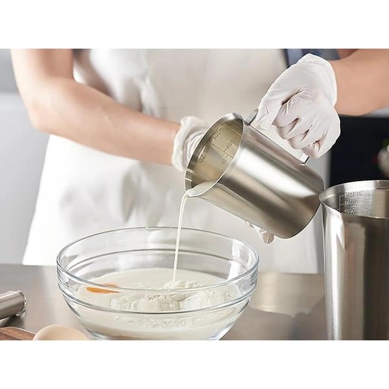 CURTA 18/8 Stainless Steel Measuring Cup with Handle and Pour