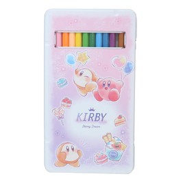 Kamio Japan 048101 Kirby Starry Dream Colored Pencils, Comes in a Can Case, 12 Colored Pencils, with Case, Iroenpitsu, Coloring, Back to School