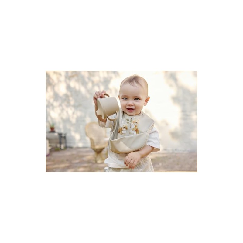 Elodie Details Baby Bib with Crumb Tray, Washable, Scandinavian Design,
