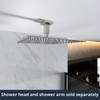 Straight Shower Arm with Flange, Ceiling Mount 3 Inches Rain