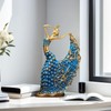XINDAM Elegant Peacock Art Figurine Dancer Statue Decorative Home &