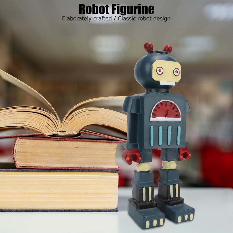 Blue Retro Robot Classic Anti Aging Robot Figurine Elaborately Crafted