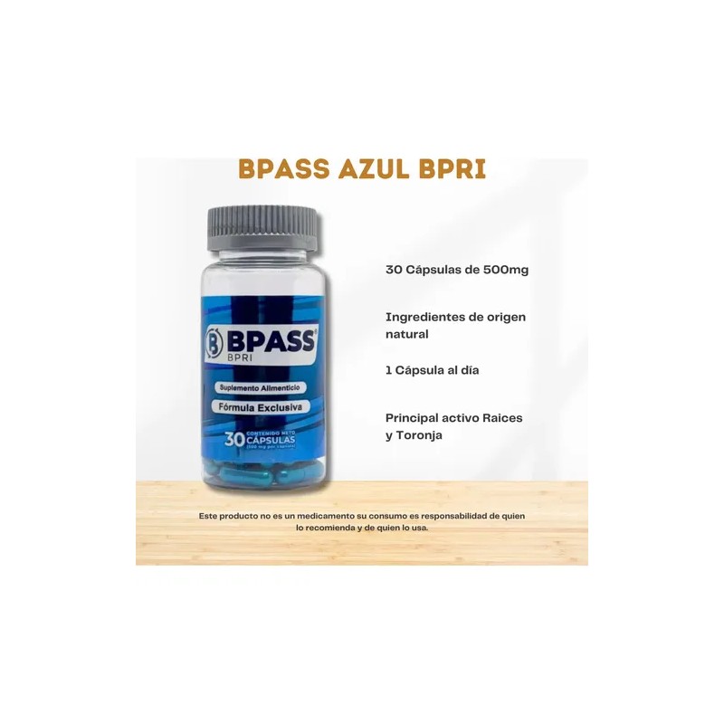 Kit Bpass Dorado y Azul Bypass Supplement Kit, 30 Caps