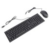 Keyboard and Mouse Combo Black Waterproof 104 Keys Anti Slip