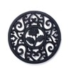 HwaGui Japanese Cast Iron Trivets Round Trivet with Rubber Pegs