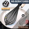 Eddeas Whisk,Silicone Whisks for Cooking non Scratch Protect your ceramics