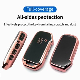 Creativity Suitable for Kia key cover. Beautiful TPU Key Case Compatible with Seltos Soul Telluride Sorento NIRO K5 Cerato Sportage Forte Ceed 4/5 Buttons Smart Remote Key (Pink Combination)