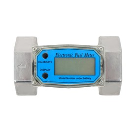 findmall 2Pcs 2 Inch Electronic Turbine Flowmeter, 15.8-132 Gpm Blue Fit for Diesel, Gasoline, Kerosene, Methanol, Water