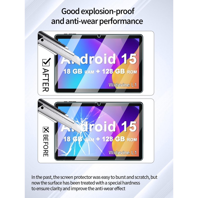 UYRUREL Screen Protector for Aheadlink YQ10SMAX Android 15 Tablet 10