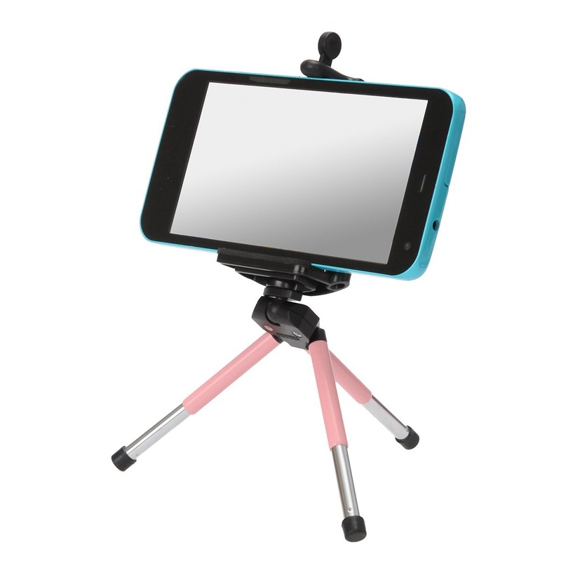 エツミ ETSUMI ミニ三脚 キーポッドwithスマホアダプター ピンク E-2118