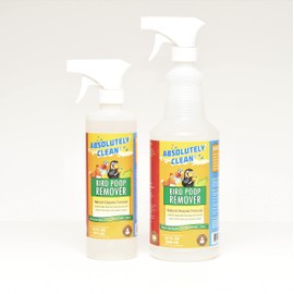 Absolutely Clean Amazing Bird Poop Remover - Just Spray/Wipe - Safely & Easily Removes Bird Messes - Use Indoor/Outdoor - Made in The USA