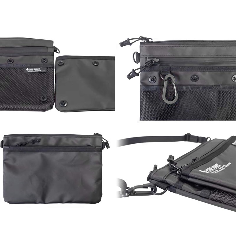 [ファイヤーファースト] リフレクター付きサコッシュ 超撥水 TPU リフレクター付き イエロー